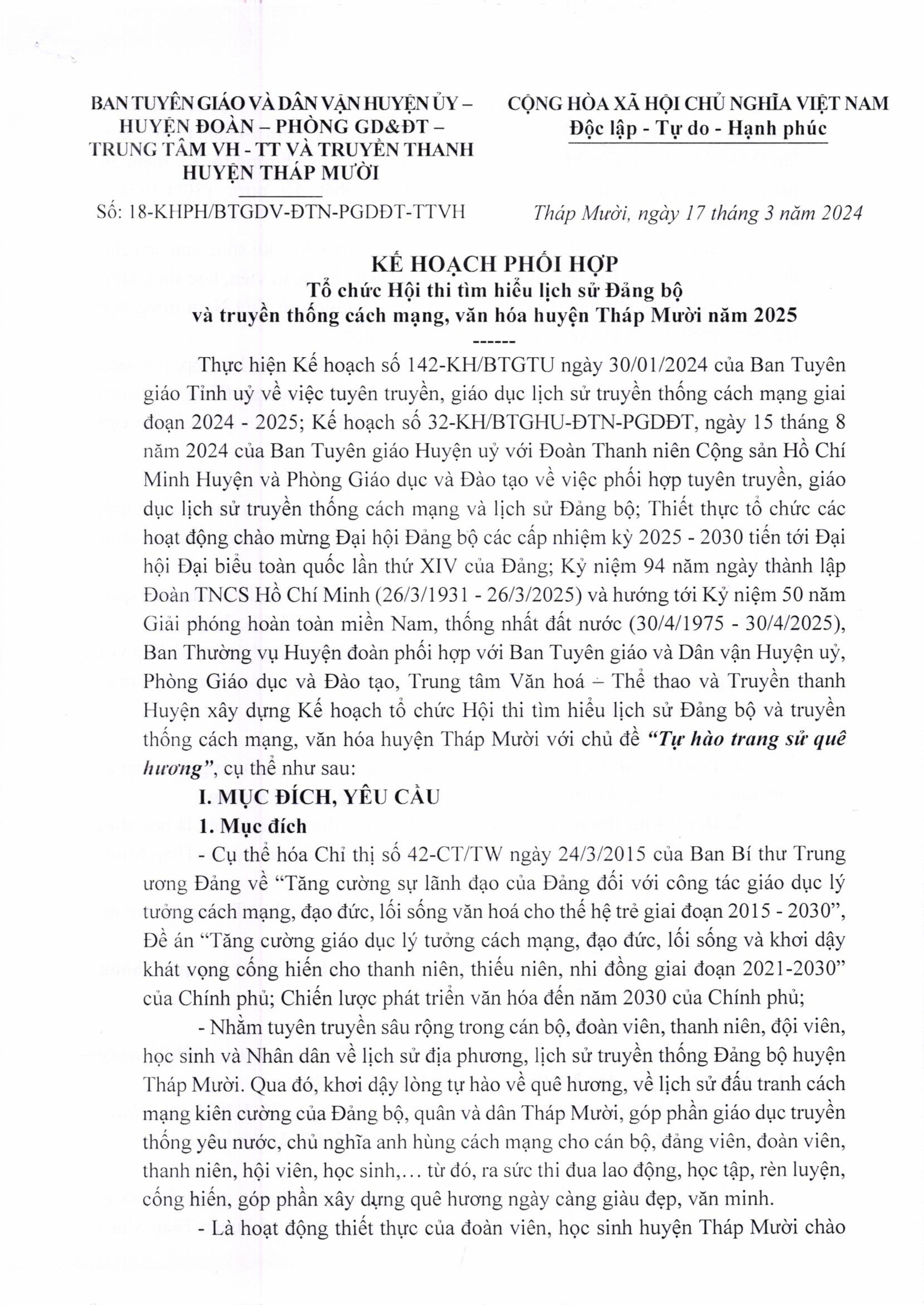 Kế hoạch Hội thi - Trang 1